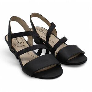 LifeStride Womens Yuma Faux Leather Lizard Print Wedge Sandals